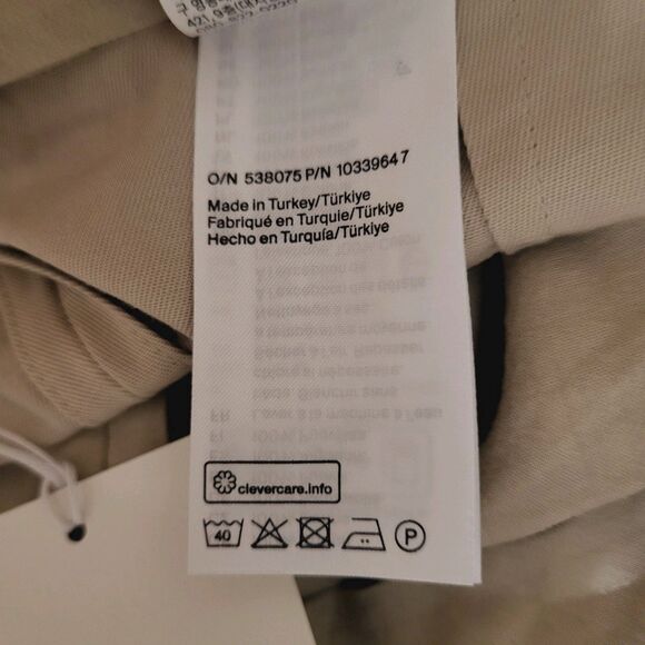 COS 12 New Wide Leg Relaxed Trouser Pleated Front Pants Neutral Beige Minimalist - Picture 11 of 14